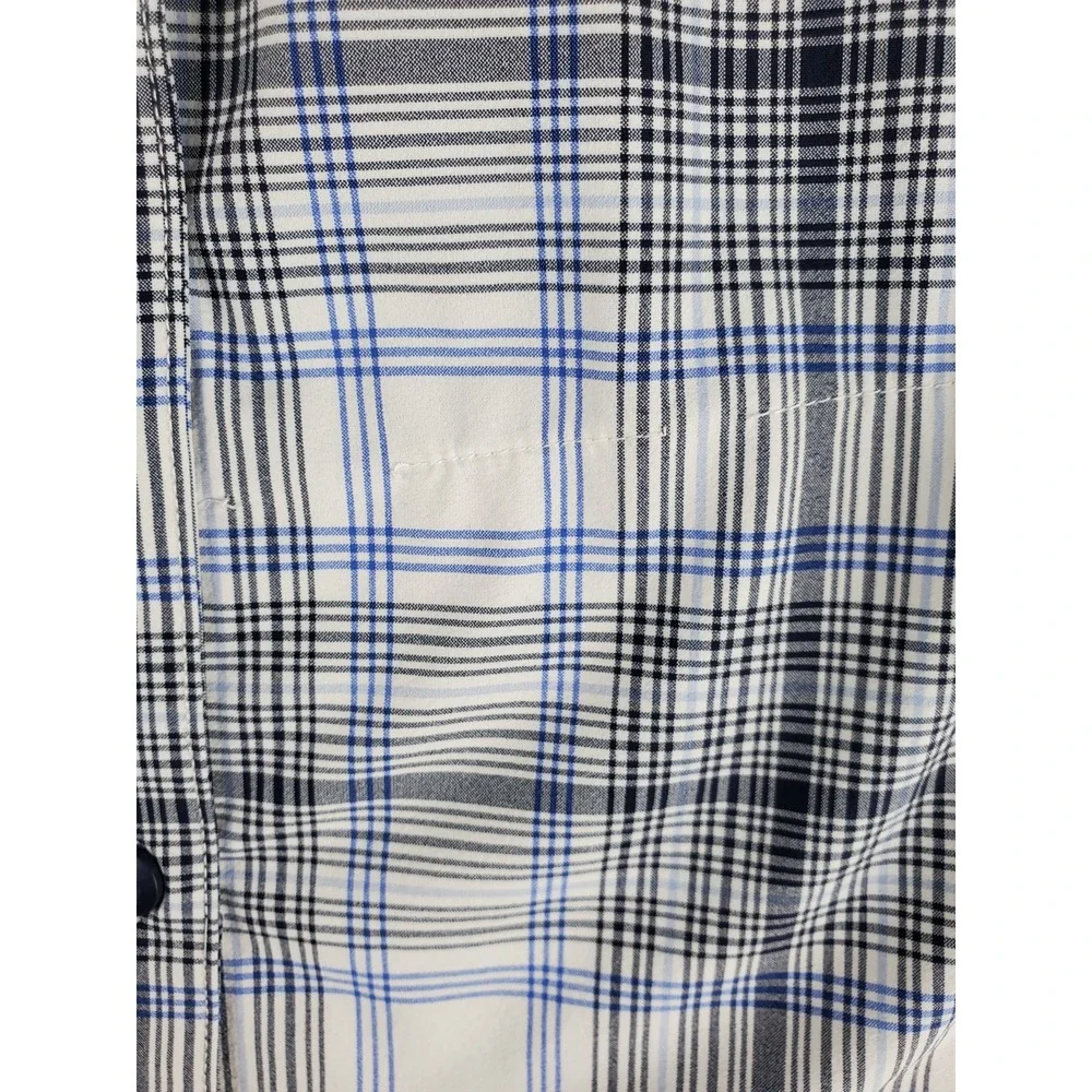 Duluth Trading Mens Long Sleeve Vented Button Up Shirt Blue Plaid 3x Fishing - Picture 4 of 7